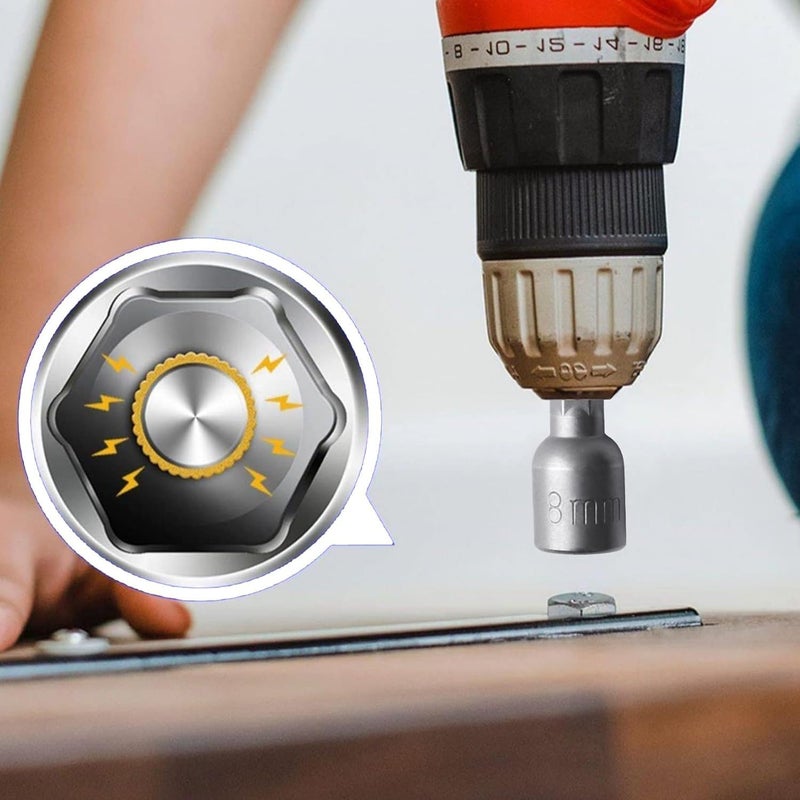 fixinus Store Impact Driver Bit 13mm, Magnetic 1/4" Hex Shank Quick-Change Nut Setter Drill Bit Metric Socket, 48mm Length - Image 3